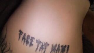The man has a passionate and rough sex with his girlfriend