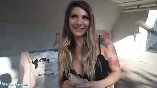 Nurse at the train station is willing to fuck for money with strangers