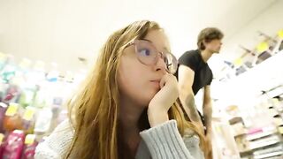 The couple is making passionate love in the hotel room and they both finish with a huge creampie