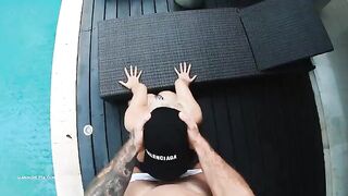 Busty blondie gets her tight asshole gapped in POV