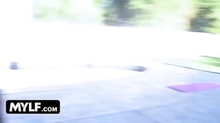 Hot MILF Tia Cyrus gets her pussy smashed by a horny landlord in yoga pants