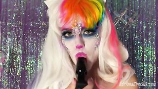Rainbow dildo Halloween opulence with Adriana Chechik’s squirt