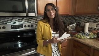 My stepmom squirts me an egg for breakfast when my dad's not around