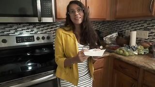 My stepmom squirts me an egg for breakfast when my dad's not around