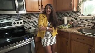 My stepmom squirts me an egg for breakfast when my dad's not around