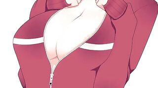 Leafa Suguha's huge tits anime joii action