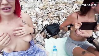 Bloggers stupidly fucked two whores in a public spot, featuring Toma Mur’s wild energy