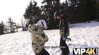 A skier got picked up and fucked by a passionate woman in HD