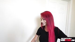 Tattooed slut Demi Rhoades gets her pussy railed in POV style