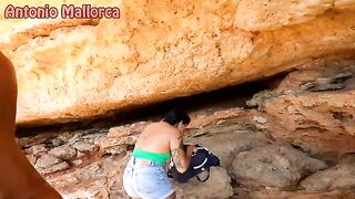 An Argentine slut is caught and fucked publicly on the beach