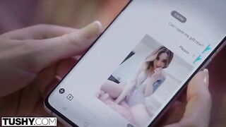 Petite blondie gets her asshole gapped by TUSHY in HD