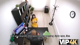 Girl needs quick money, so she gets fucked in the office