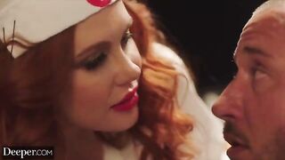 Maitland Ward gets her lips on a new face, showcasing intensity