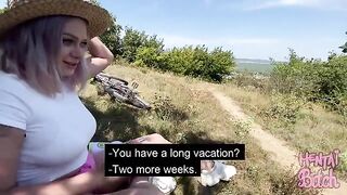 A girl met a guy and went on a date with him in the open air