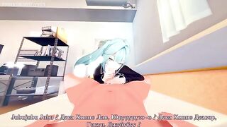 Beautiful girl fucked by a guy in a cosplay costume
