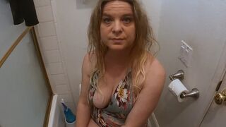 A stepmom helps her stepson to get a sperm sample for donation
