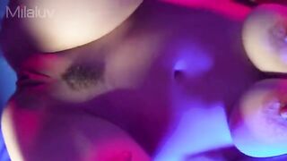 Busty beauty gets her close up pussy filled with cum