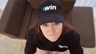Babe Waldemaria fucks hard, moaning real good, and gets a huge load inside