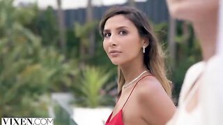 The girl is able to get any man she wants because of her stunning appearance