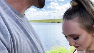 J-Mac fucked sexy blonde PAWG AJ Applegate outdoors on a hot summer day