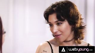 College girl Brooklyn Gray enjoys passionate sex with her GF