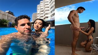 An Argentine girl was caught in the swimming pool and fucked hard