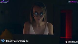 Petite Lesya Moon and Sia Siberia in a scary hot Halloween story