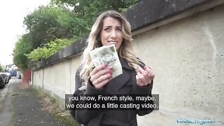 A hot French teacher lures a guy for steamy action in Public Agent style