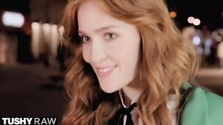 Classy bombshell Jia Lissa, with stunning red hair, gets her asshole gapped