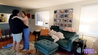 A nurse came home and her boyfriend fucked her in doggy style