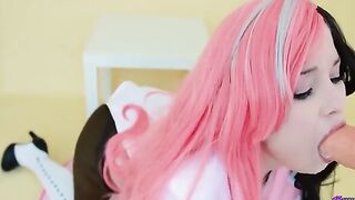 Neopolitan RWBY gets her pussy railed after giving a blowjob in this hot cosplay scene