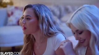 Two voluptuous girls Skye and Blake have amazing lesbian sex
