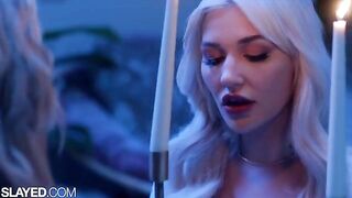 Two voluptuous girls Skye and Blake have amazing lesbian sex