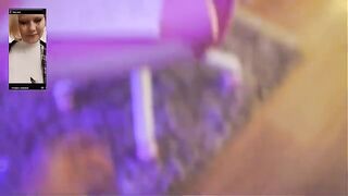 A hot girl was fucked by a courier and got cum on her face