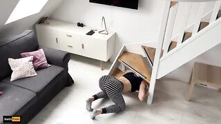 The stepsister is stuck again and her bro took advantage