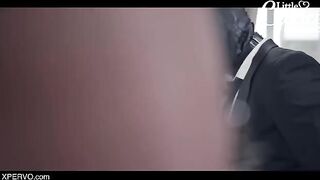 Cheating husband punished by dominant Little Caprice