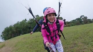 Paragliding and squirting adventure at 2200 m above the sea