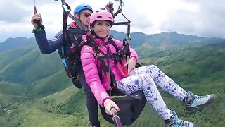 Paragliding and squirting adventure at 2200 m above the sea
