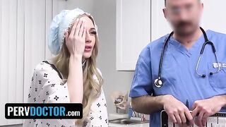 Doctor checks on the religious teen Emma Starletto’s tight pussy