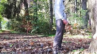 Stranger titty fucks the slutty MILF in the park