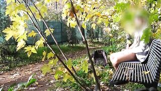 Stranger titty fucks the slutty MILF in the park