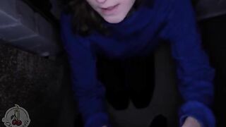 The neighbor helped to carry the box, and then she sucked my cock