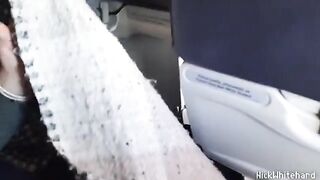 Airplane! Horny pilot's wife shows big tits in public