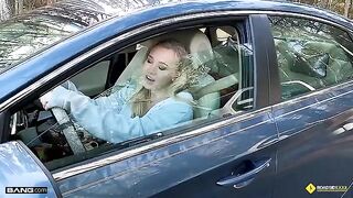 Lucky mechanic fucked a busty blonde babe, Bailey Brooke, on the roadside