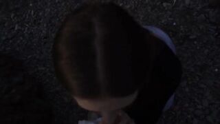 Girl was fucking with boy on the beach and their friends spotted them