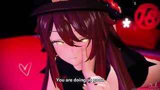 A lesson in pure oral for a femdom futa in a hot hentai scene