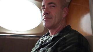 The couple fucked on the plane and made a creampie