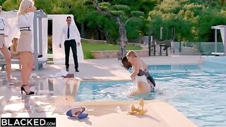 Two hungry girls Kaisa and Eveline get a big dick from the hotel employee