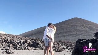 We climbed a volcano and he erupted in my mouth - real couple adventure
