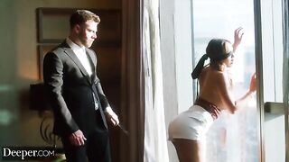 Curvy Kazumi gets dominated, gagged, and spanked in a hardcore scene